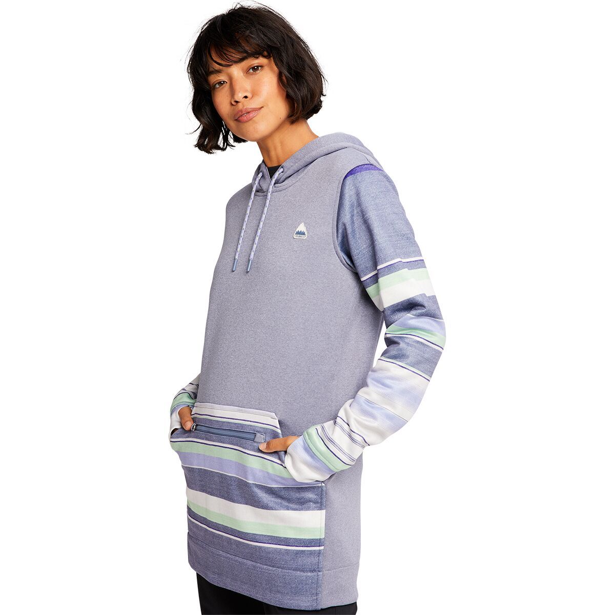 Burton Oak Long Pullover Hoodie - Women's Folkstone Gray Heather, XXL