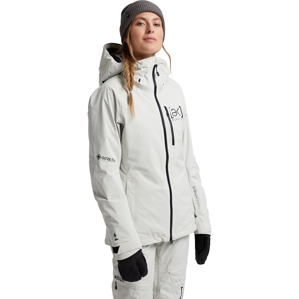 Burton AK GORE-TEX Upshift Jacket - Women's Solution Dyed Light Gray, XXS