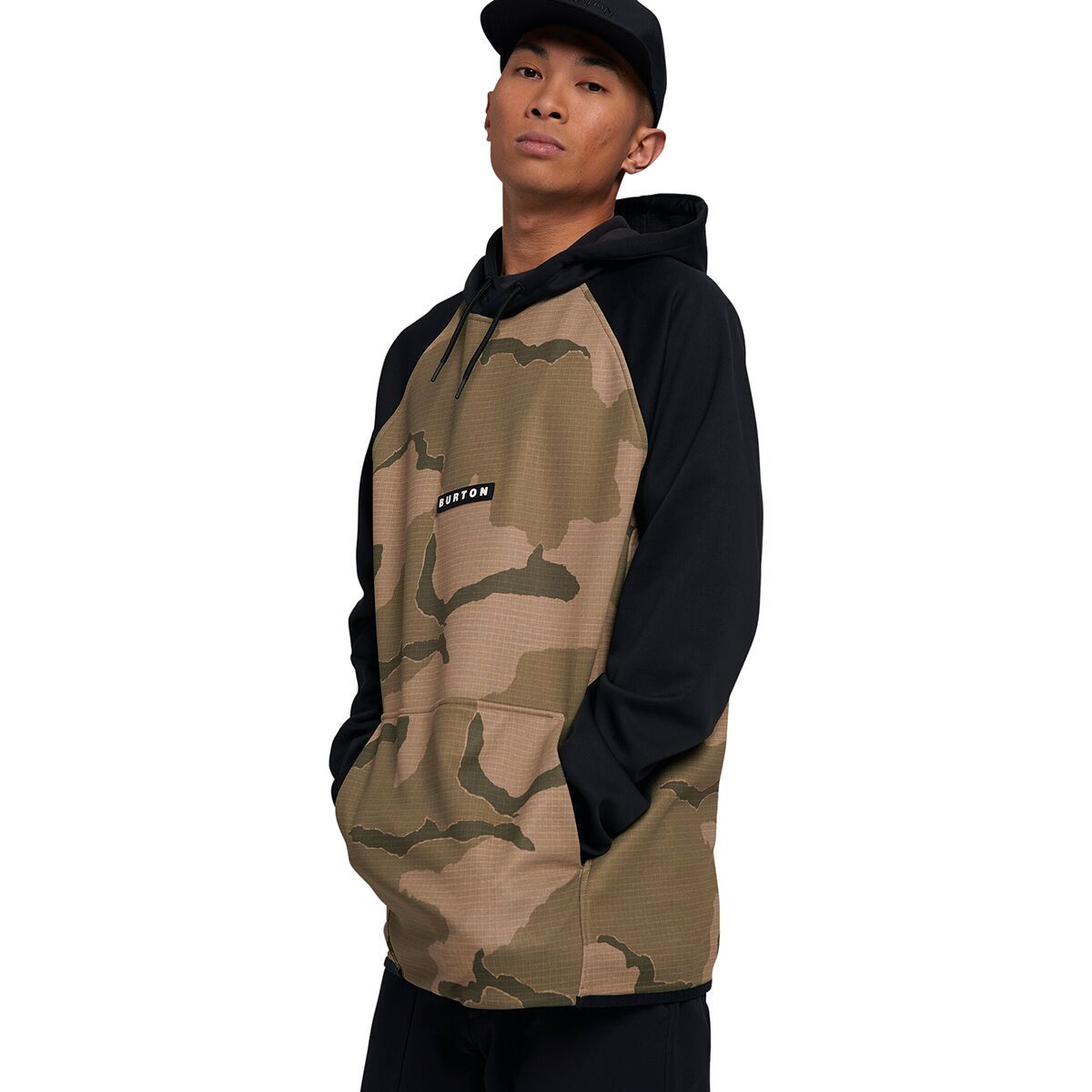 Burton Crown Weatherproof Pullover Fleece - Men's Barren Camo/True Black, XXL