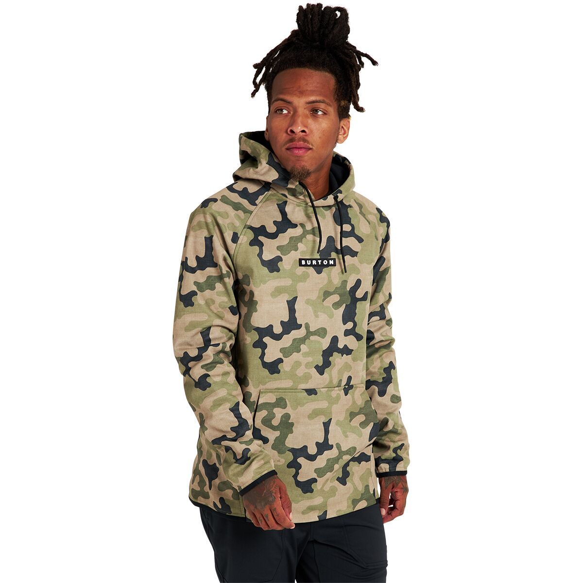 Burton Crown Weatherproof Pullover Fleece - Men's Martini Olive Terra Camo, XS