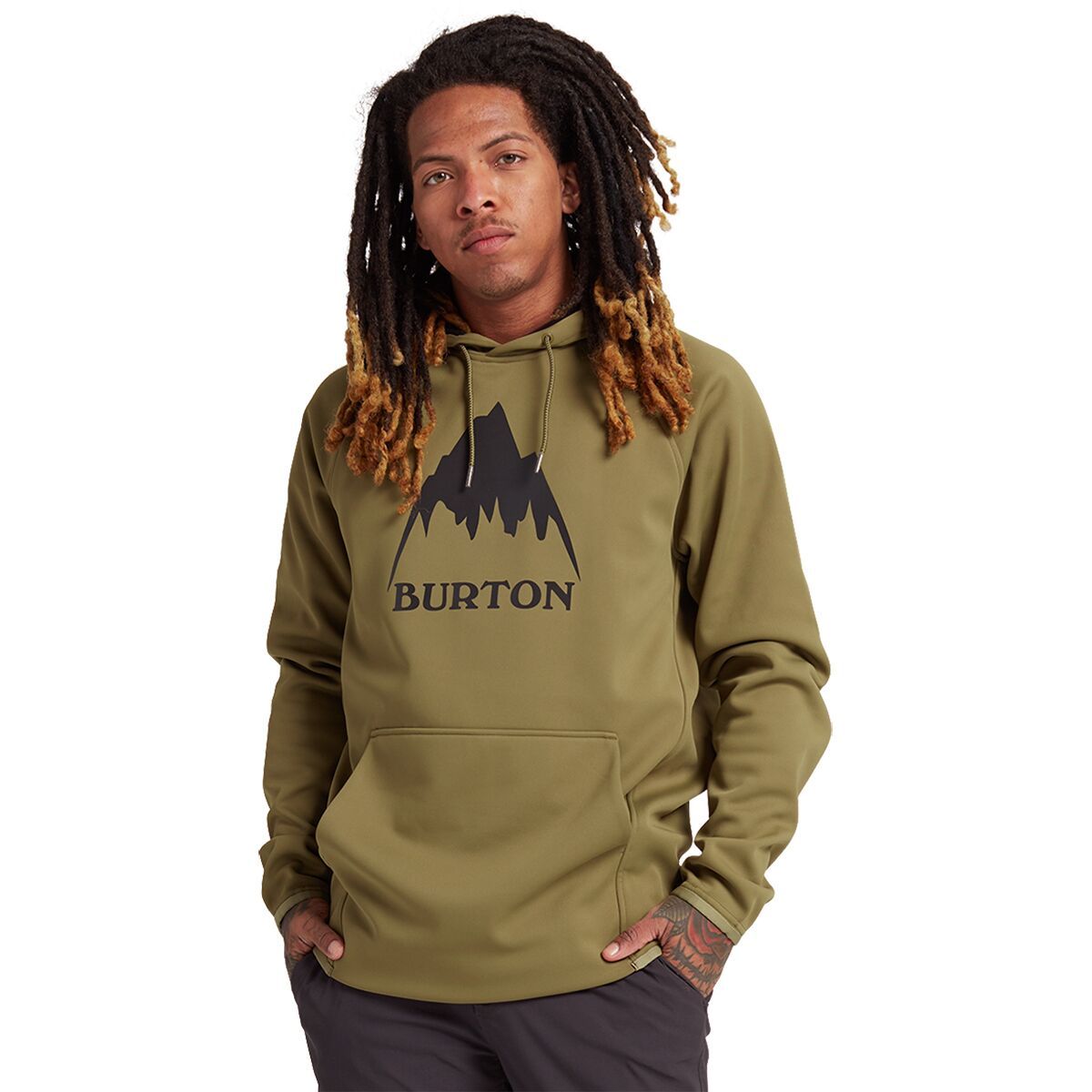 Burton Crown Weatherproof Pullover Fleece - Men's Martini Olive, XXL
