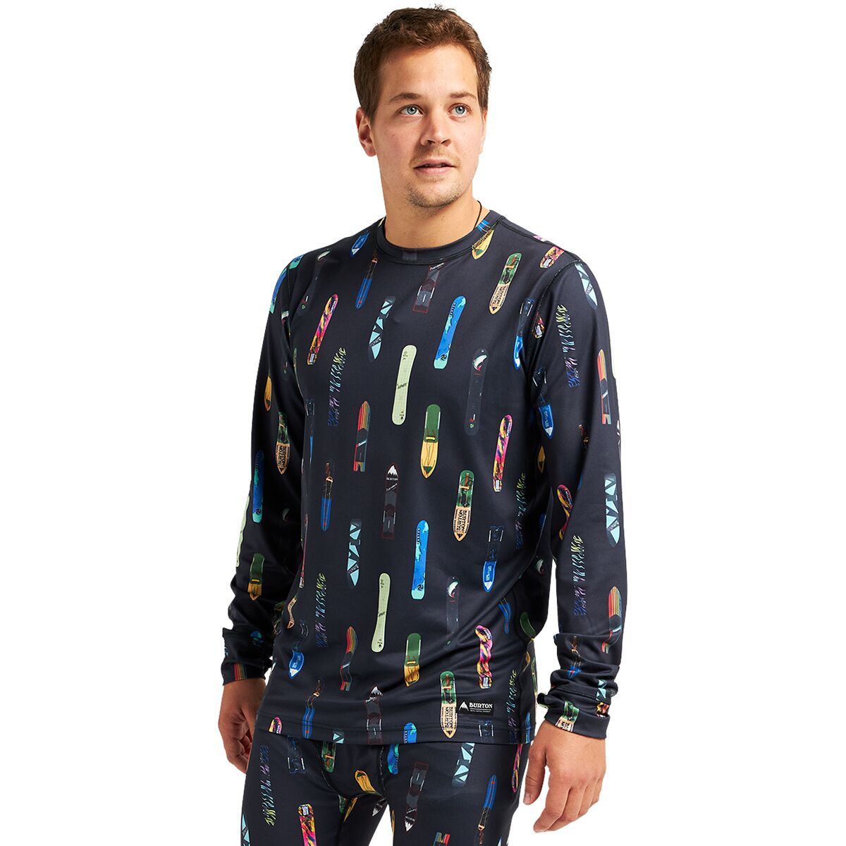 Burton Midweight Baselayer Crew Top - Men's History Of SB Black, XXL