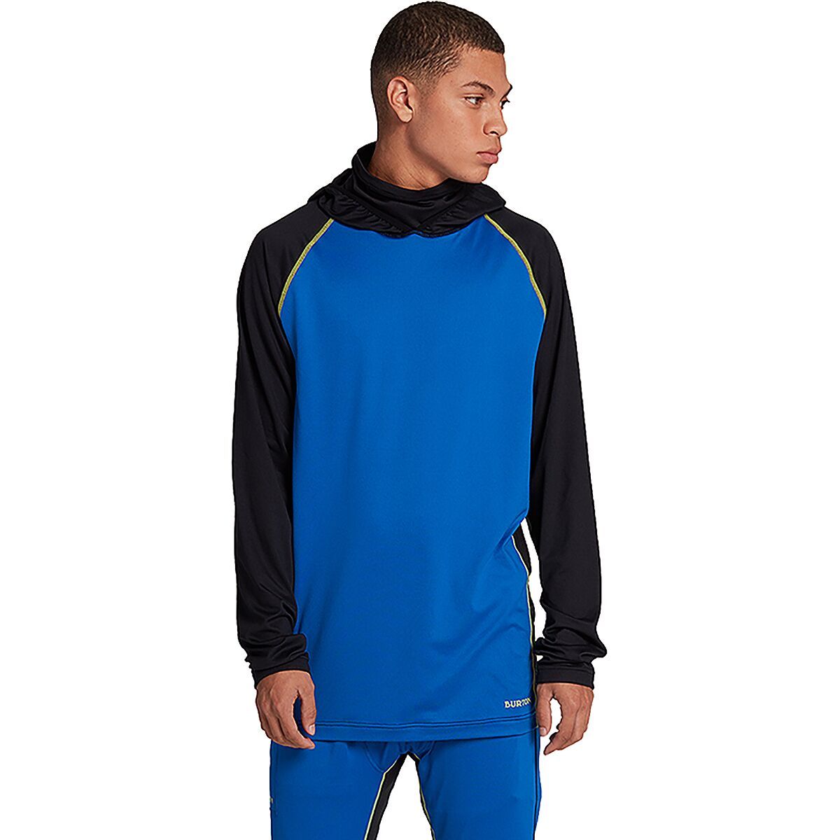 Burton Midweight X Baselayer Long Neck Hooded Top - Men's Lapis Blue/True Black, M