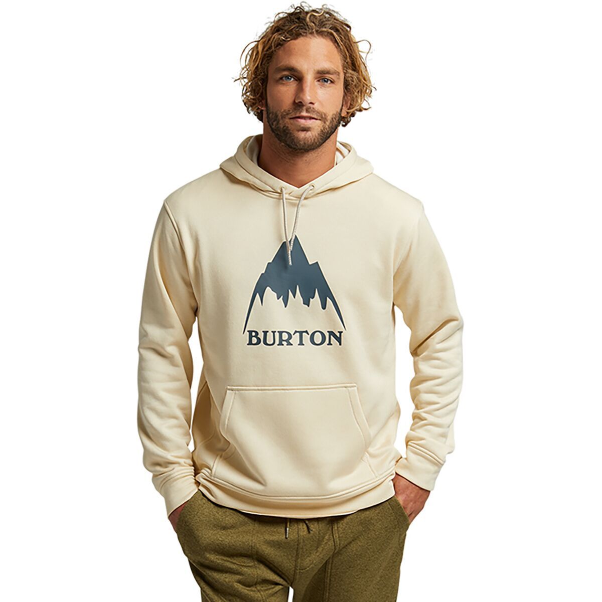 Burton Oak Pullover Hoodie - Men's Creme Brulee Heather, L