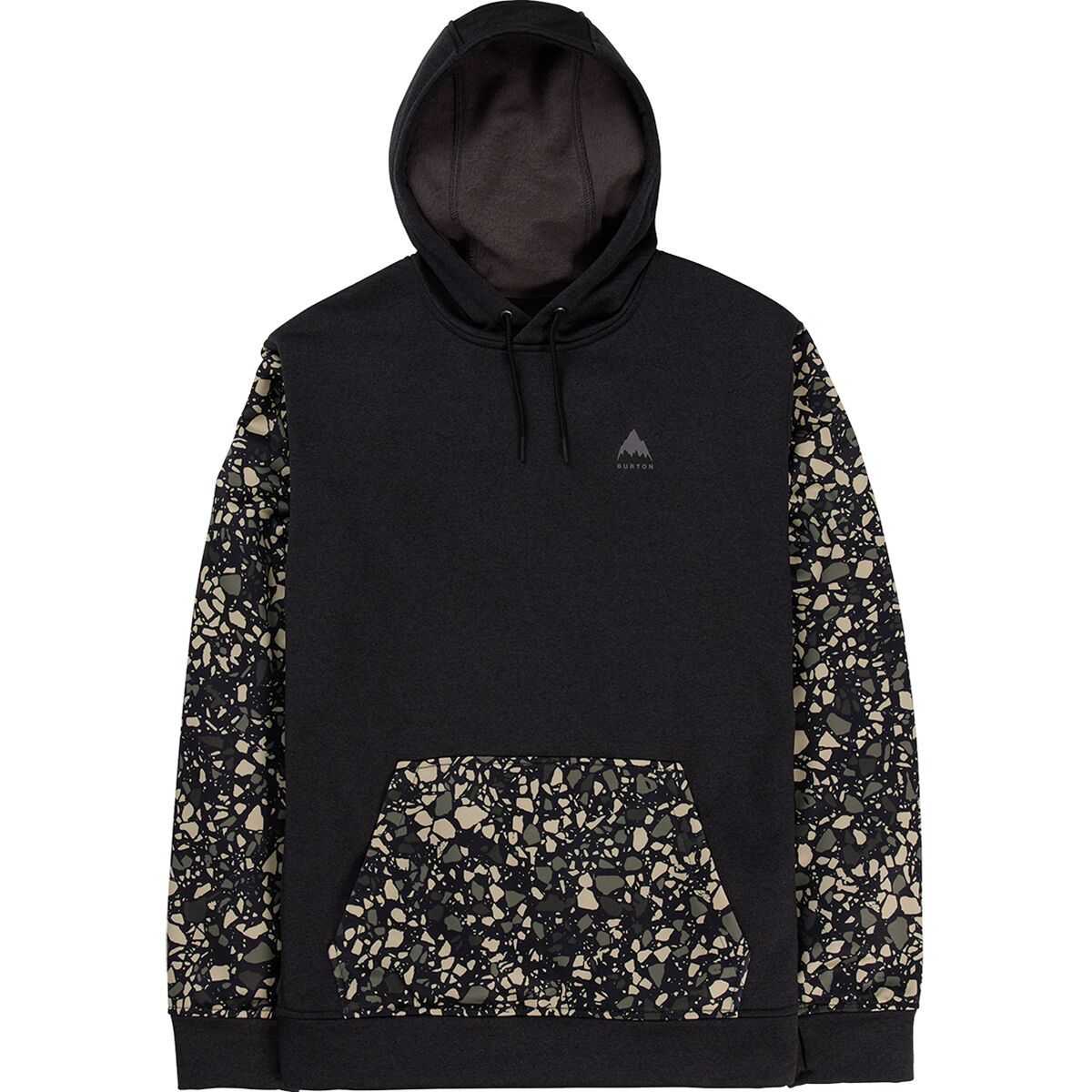 Burton Oak Pullover Hoodie - Men's True Black Heather/Sediment, XS