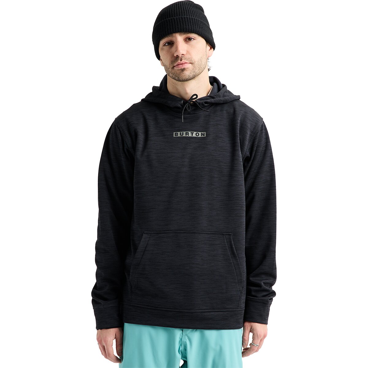 Image of Burton Oak Pullover Hoodie - Men's True Black Heather2, S