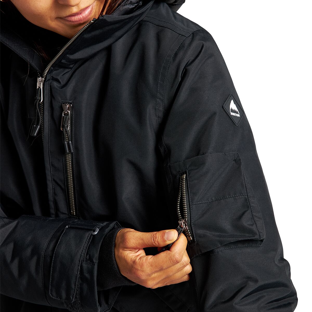 Burton black hotsell bomber jacket