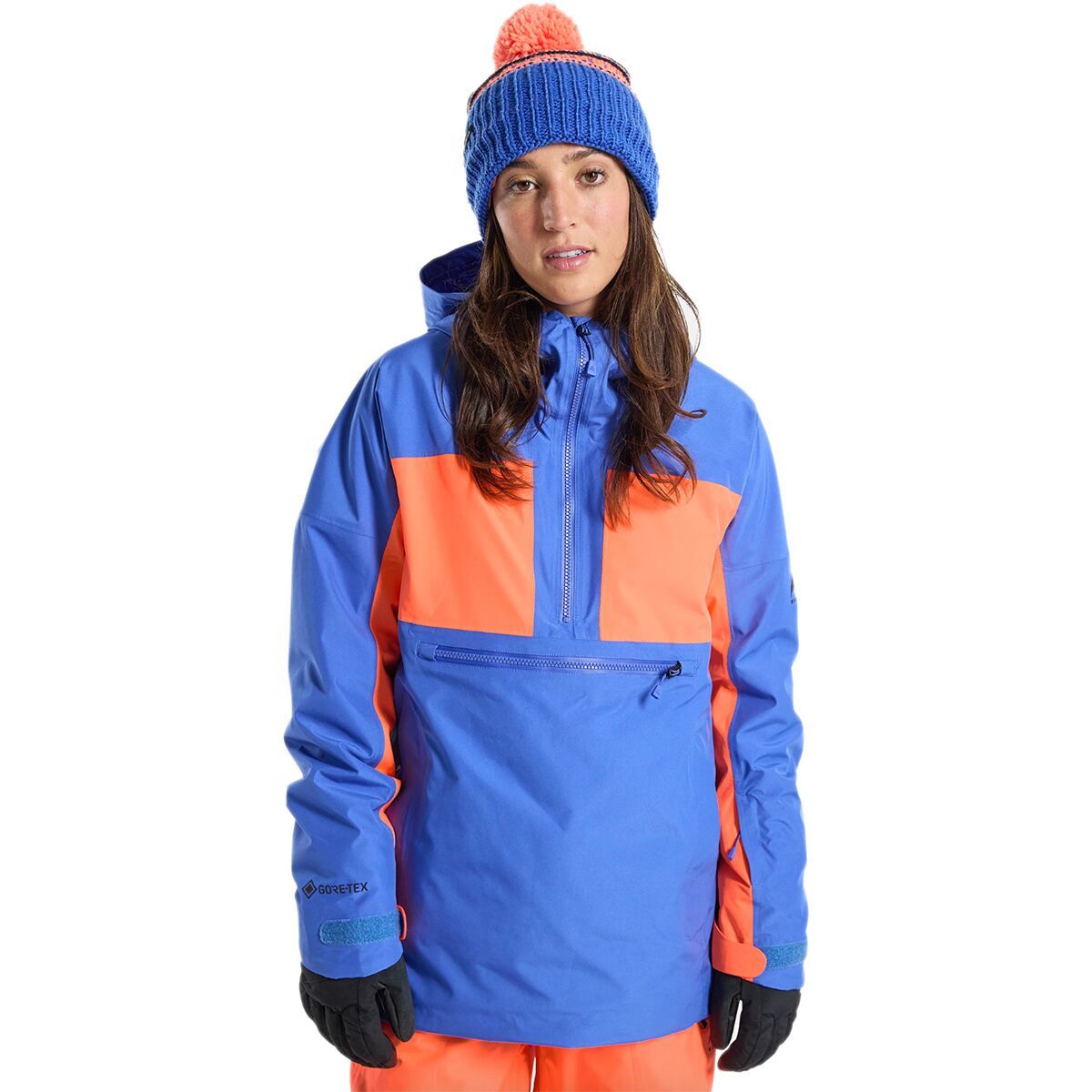 Burton Pillowline GORE-TEX Anorak Jacket - Women's Amparo Blue/Tetra Orange, S