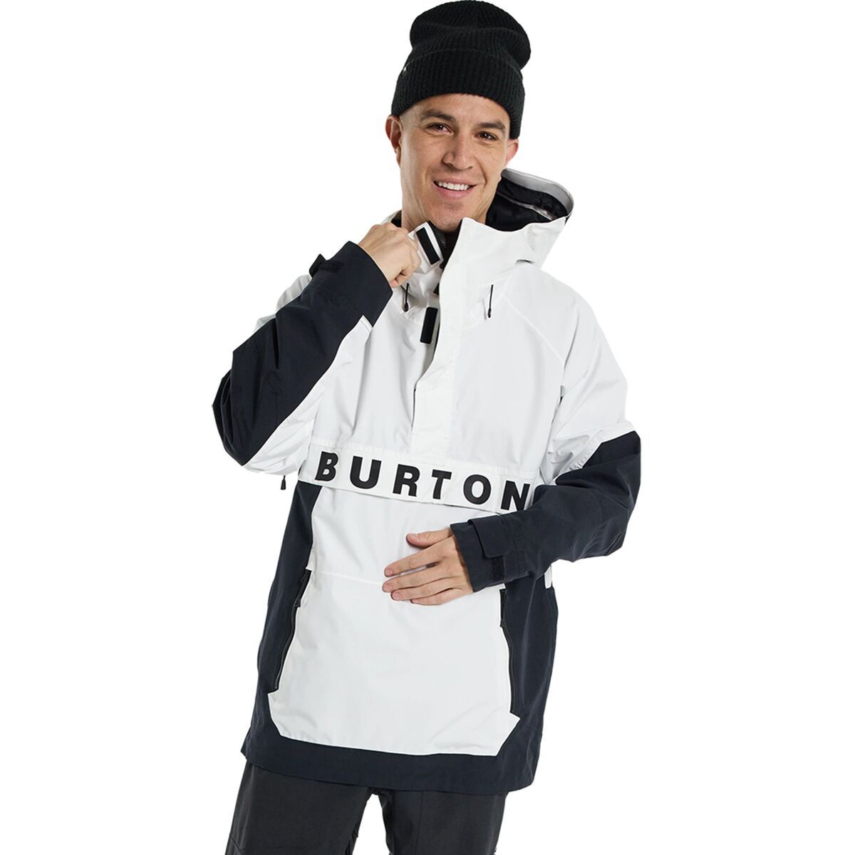Burton Frostner Anorak Jacket - Men's Stout White/True Black, XS