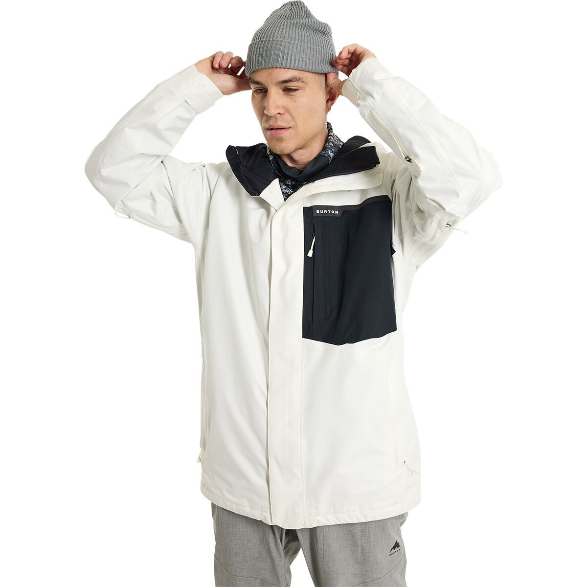 Burton Powline GORE-TEX Jacket - Men's Stout White/True Black, M