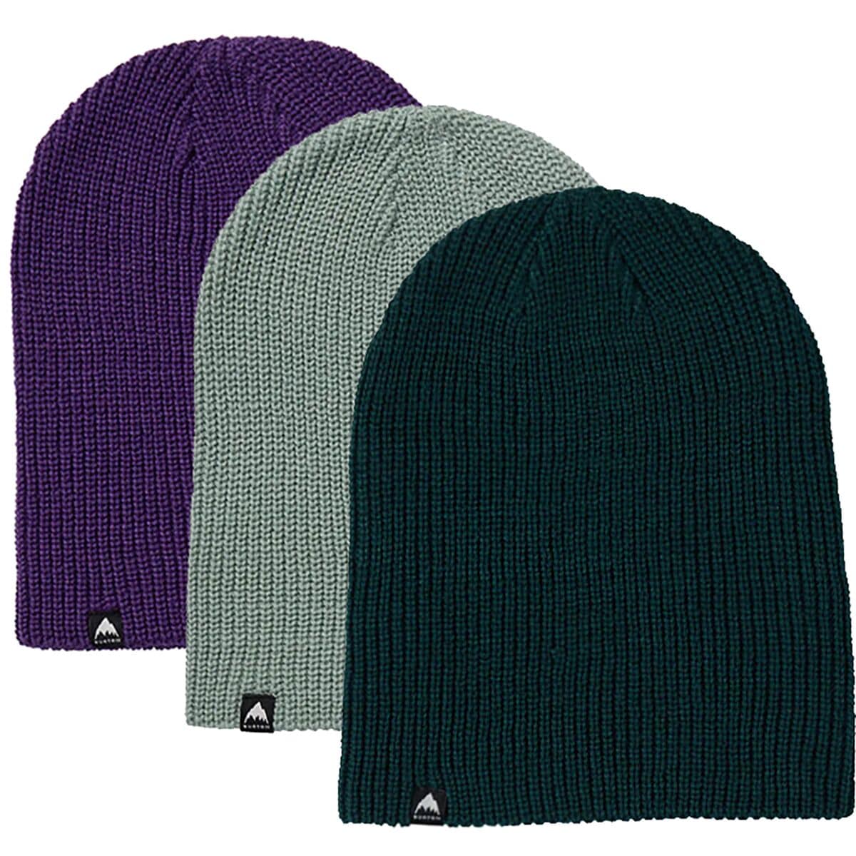 Image of Burton Recycled DND Beanie - 3-Pack Deep Emerald/Petrol Green, One Size