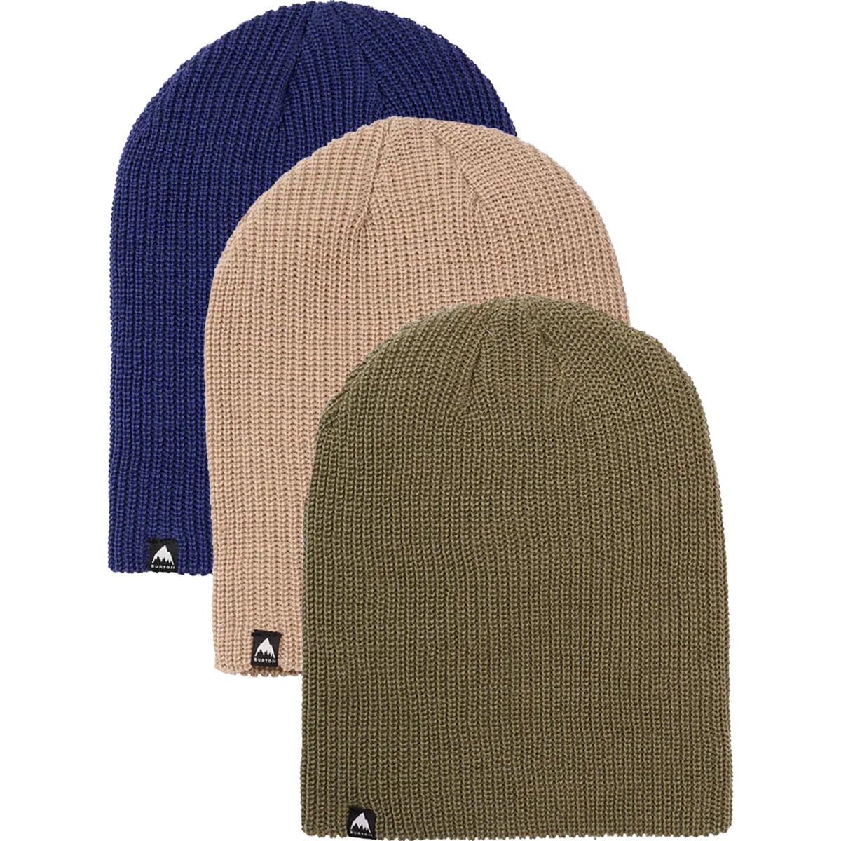 Image of Burton Recycled DND Beanie - 3-Pack Nightfall/Sandstone/Forest Moss, One Size
