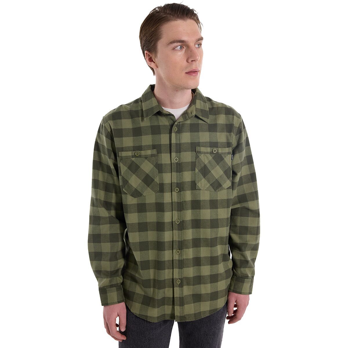 Burton Favorite Long-Sleeve Flannel - Men's Forest Moss Buffalo Plaid, XS
