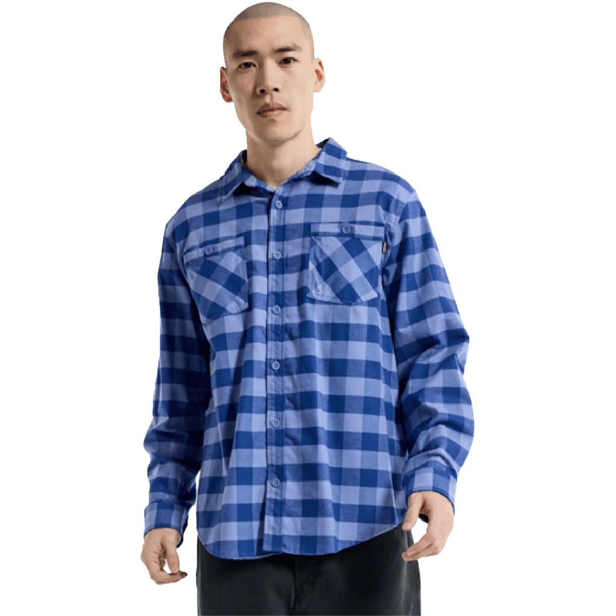 Burton Favorite Long-Sleeve Flannel - Men's Slate Blue Buffalo Plaid, 3XL