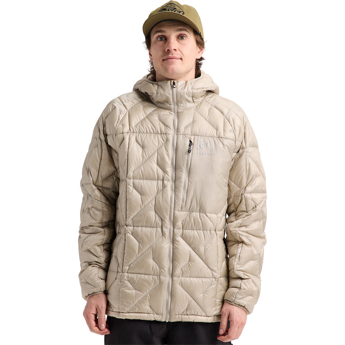 Image of Burton AK Baker Hooded Down Jacket - Men's Chinchilla Gray, M