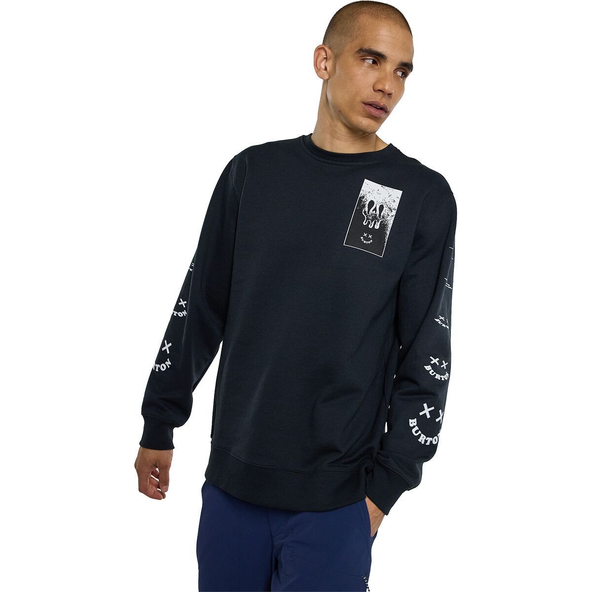 Burton Skeleton Key 24 Fleece Crewneck Sweatshirt - Men's True Black, XL