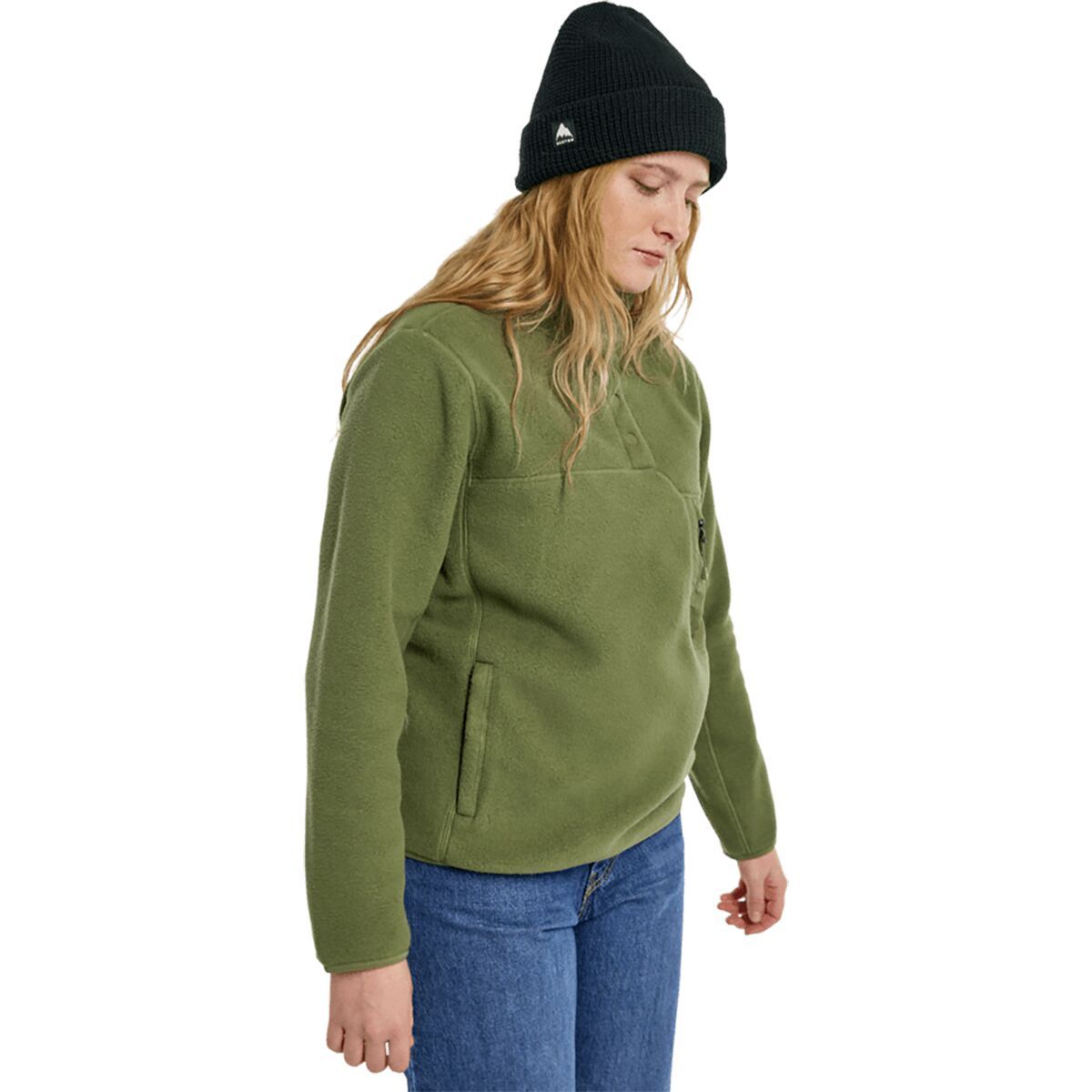 Burton Cinder Fleece Pullover - Women's Forest Moss, XXS