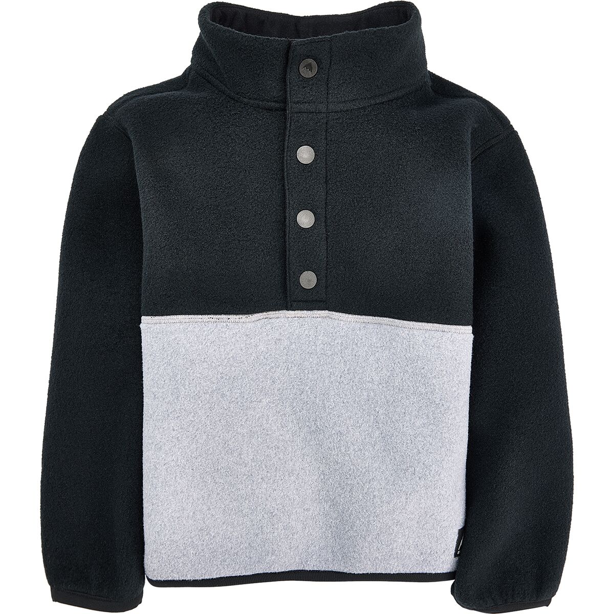 Image of Burton Cinder Fleece Anorak - Toddlers' True Black/Gray Heather, 4T