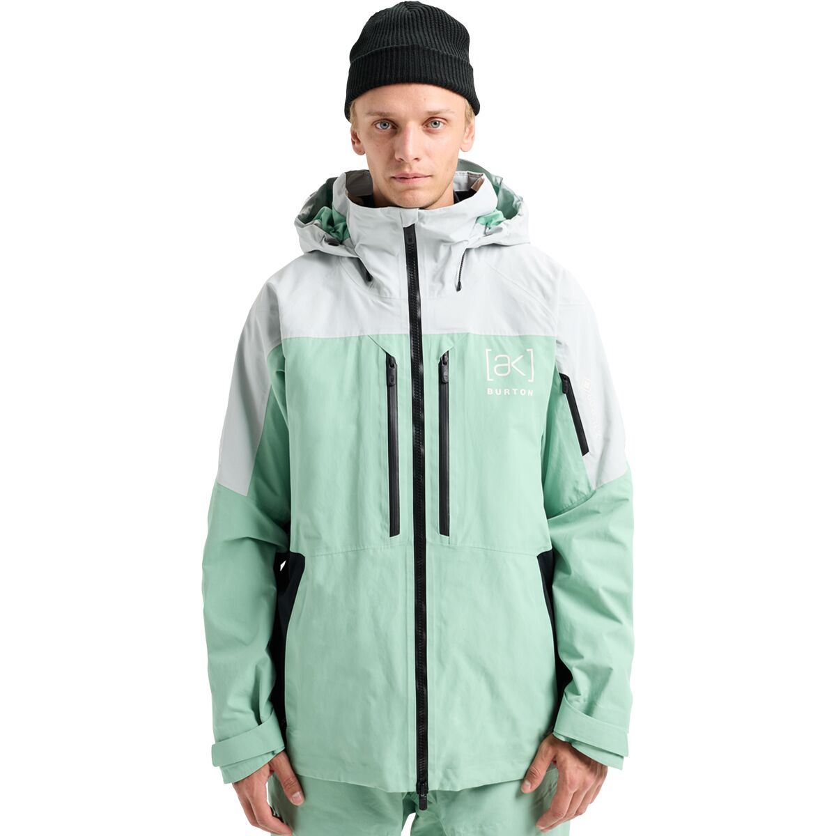 Image of Burton Swash GORE-TEX Jacket - Men's Gray Cloud/Soft Sage/True Black, M