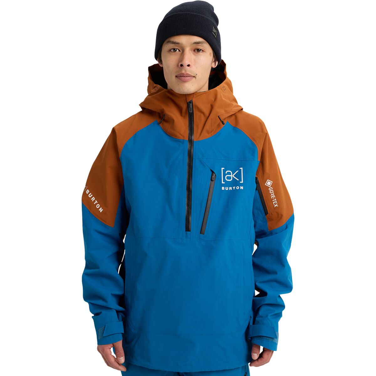 Image of Burton Velocity GORE-TEX Anorak - Men's Blue Teal/Chestnut Brown, S