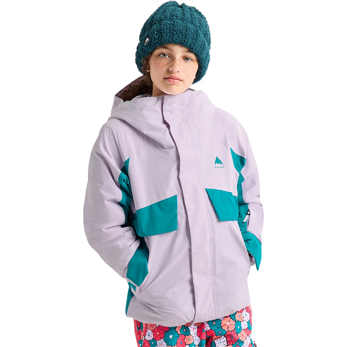 Image of Burton Ascutney 2L Jacket - Kids' Moondust Purple/Pacific Teal, M