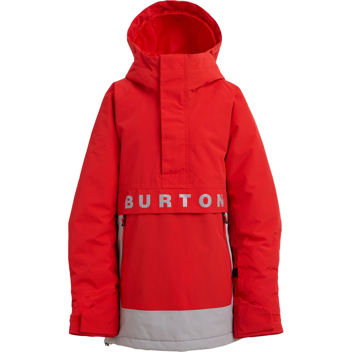 Image of Burton Frostner 2L Anorak Jacket - Kids' Flame Scarlet/Silver Sconce, S
