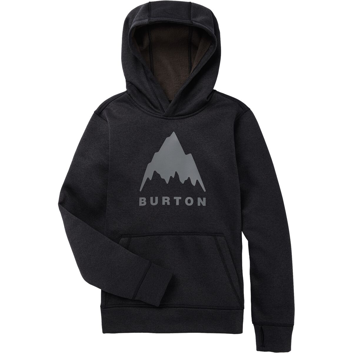 Image of Burton Oak Pullover Hoodie - Kids' True Black Heather, XL