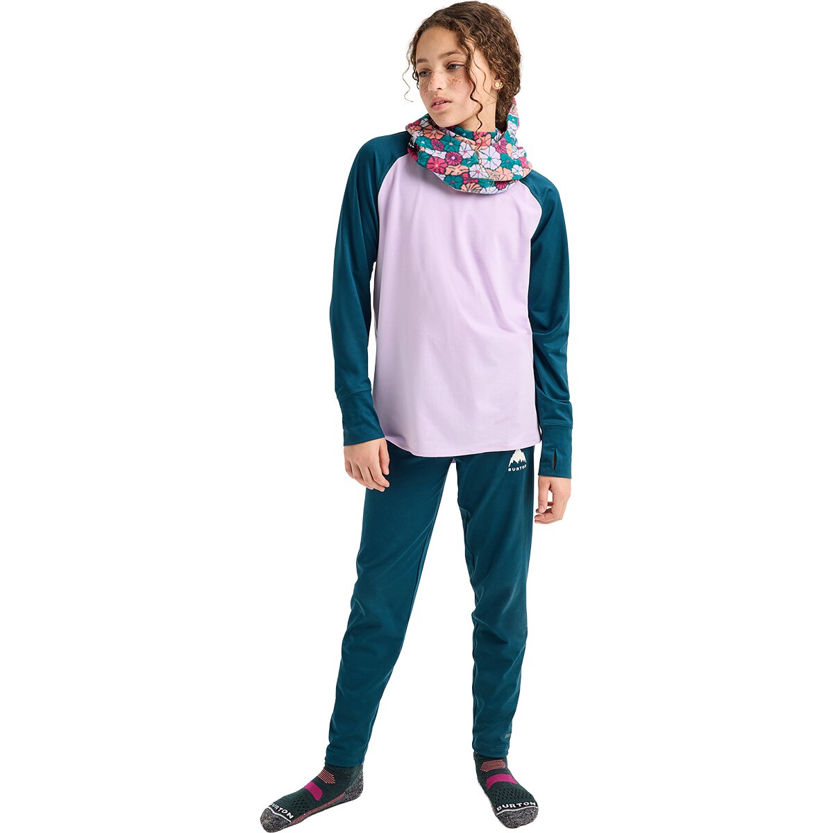 Image of Burton Midweight Set - Kids' Atlantic Teal/Moondust Purple, M