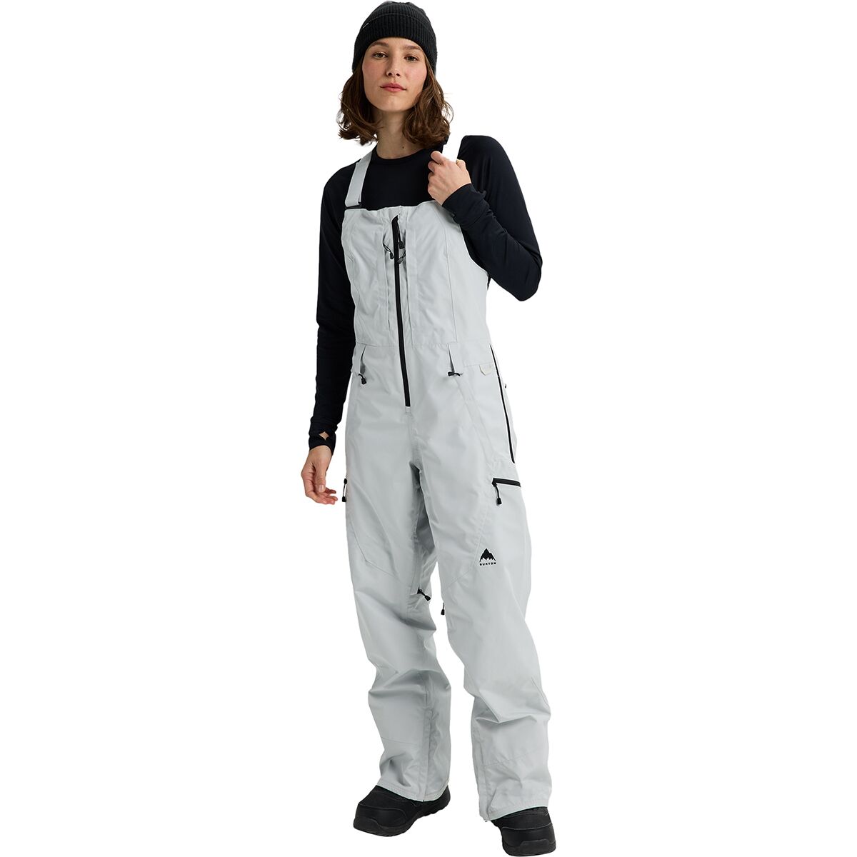 Image of Burton GORE-TEX Reserve Bib Pant - Women's Gray Cloud, L