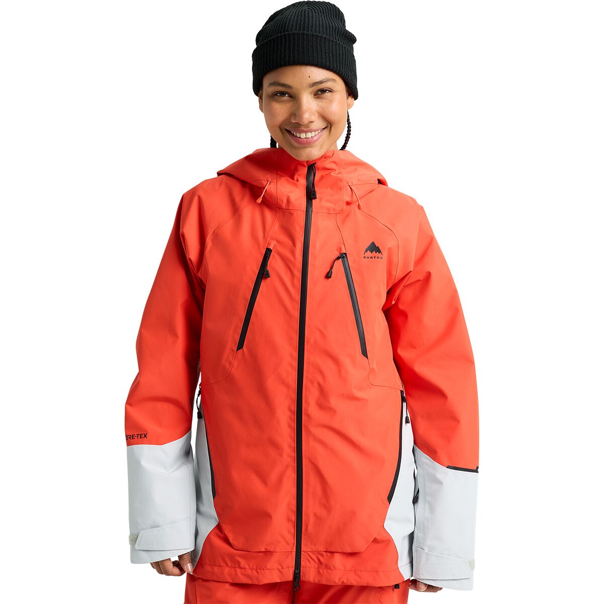 Image of Burton GORE-TEX Reserve Jacket - Women's Fiesta Red/Gray Cloud, M
