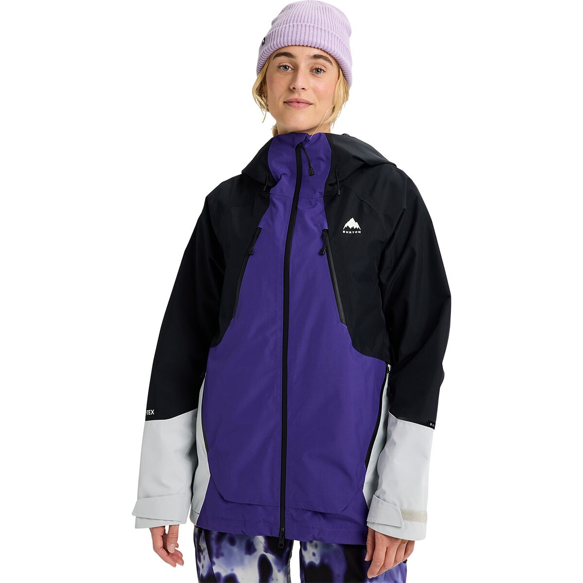 Image of Burton GORE-TEX Reserve Jacket - Women's Prism Violet/True Black/Gray Cloud, XL