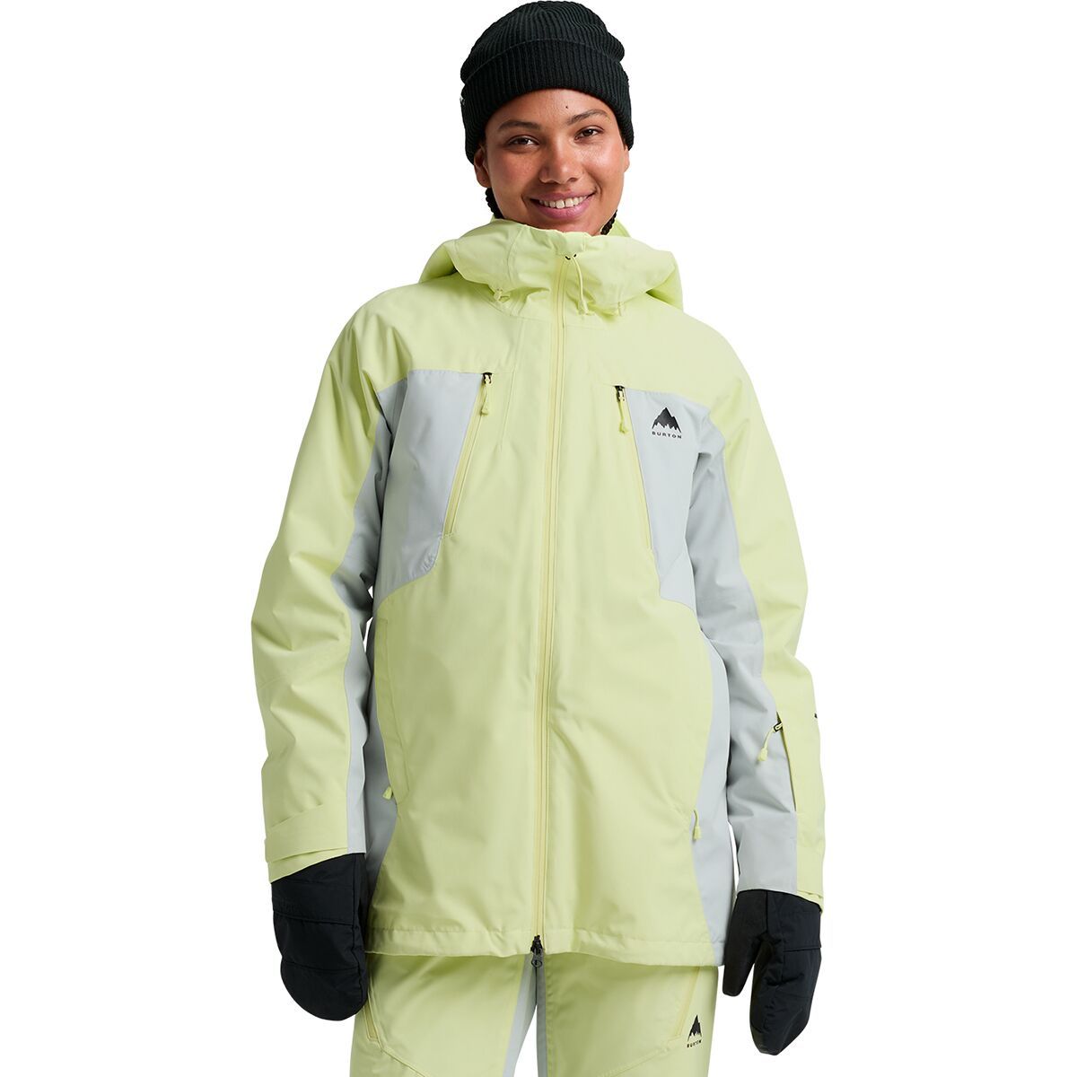 Image of Burton Reserve 3-In-1 Jacket - Women's Glow Yellow Green/Gray Cloud, XS
