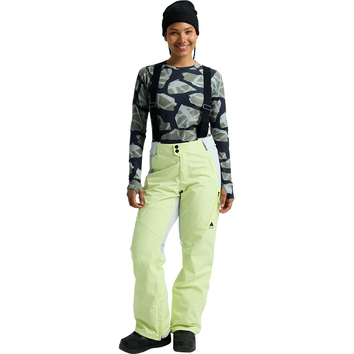Image of Burton Reserve 3-In-1 Pant - Women's Glow Yellow Green/Gray Cloud, M