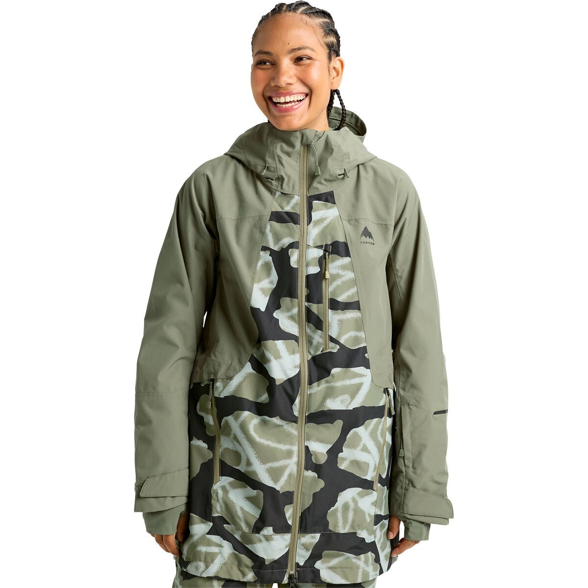 Image of Burton Reserve Jacket - Women's Forest Moss/Graffiti Camo, XL