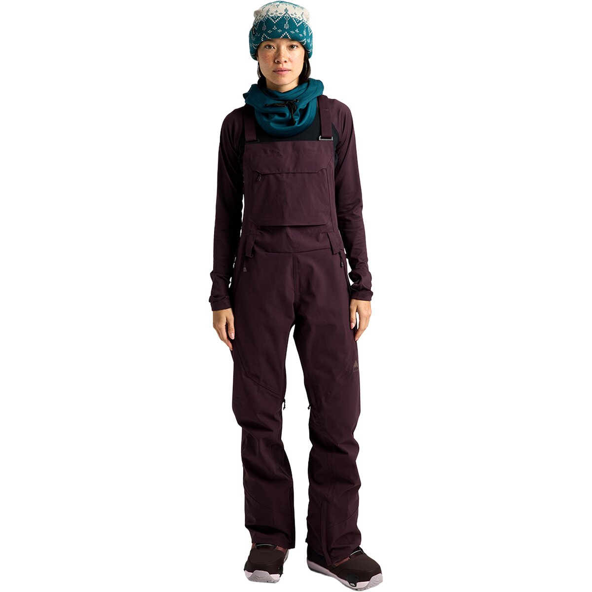 Image of Burton Reserve Slim Bib Pant - Women's Bear Hug Brown, S/Reg