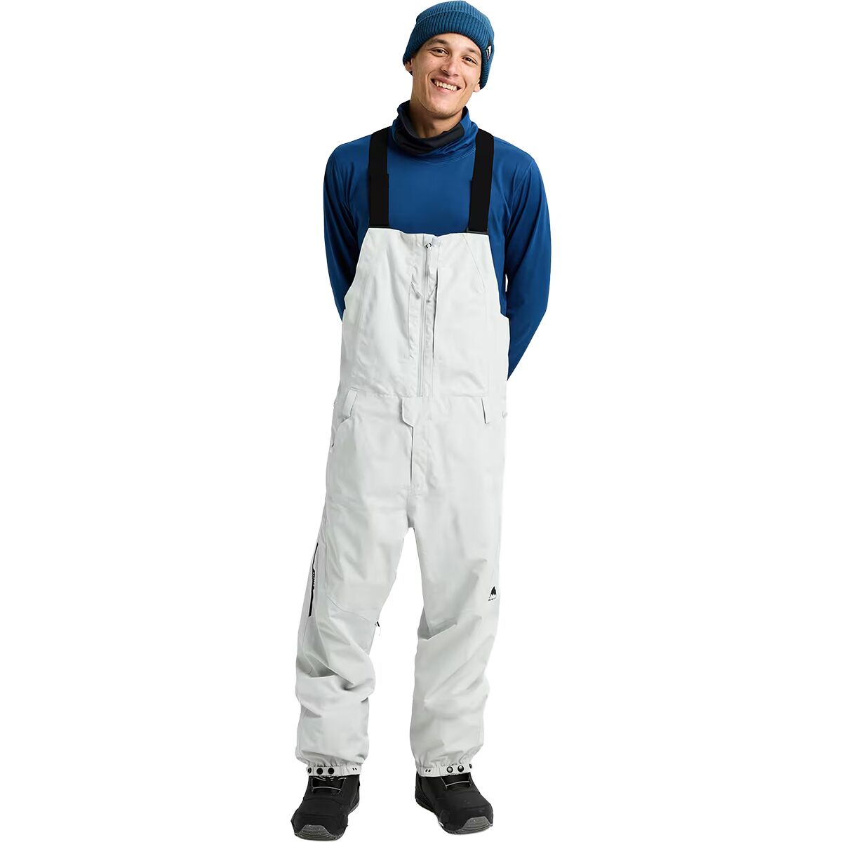 Image of Burton Reserve 2L Relaxed Bib Pant - Men's Gray Cloud, M