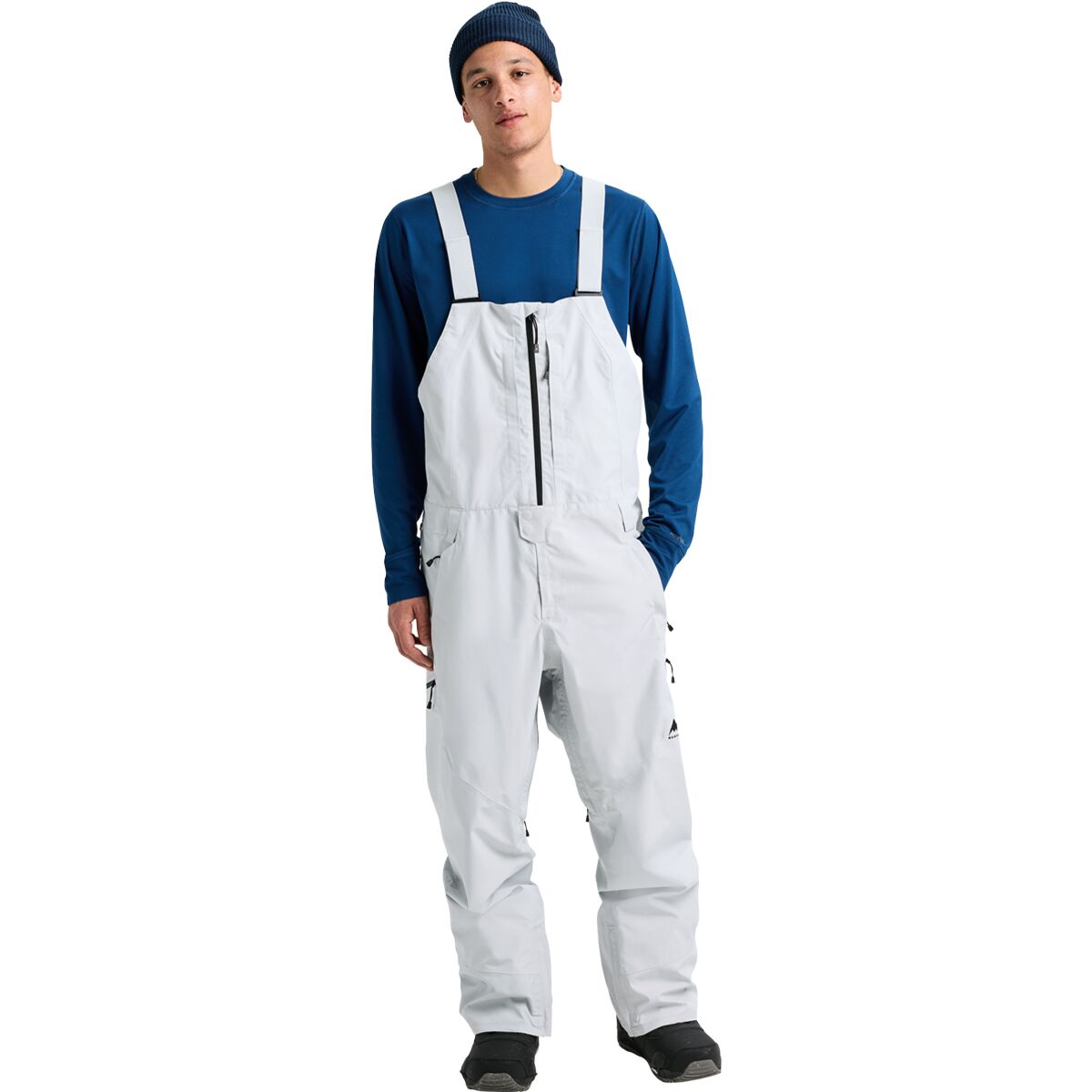 Image of Burton Reserve GORE-TEX 2L Bib Pant - Men's Gray Cloud, L/Reg