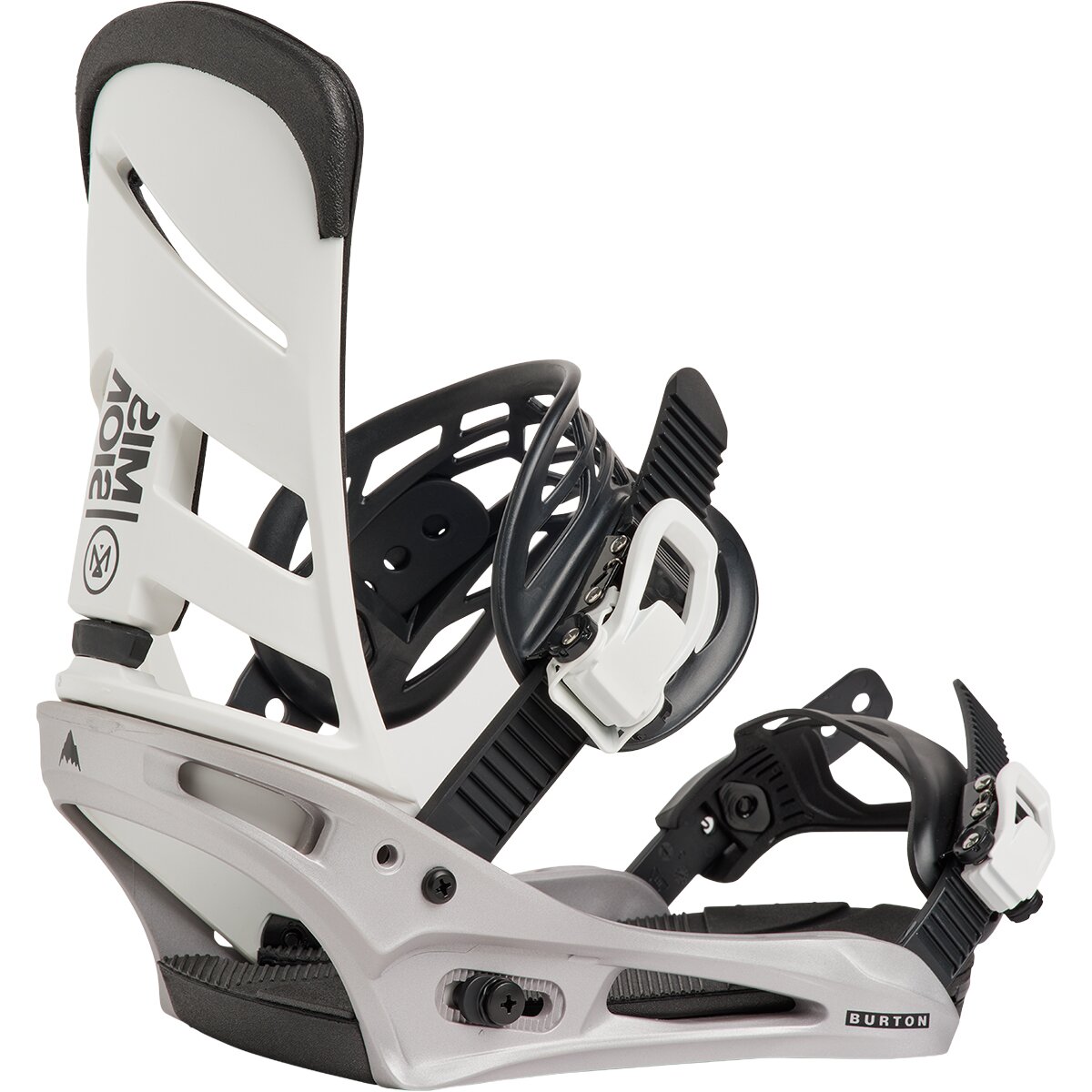 Image of Burton Mission Re:Flex Snowboard Bindings - 2027 White/Silver, M