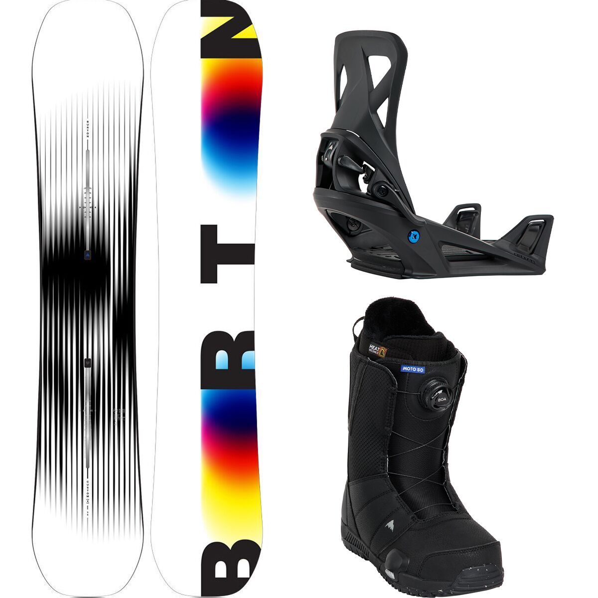 Image of Burton Custom X Snowboard + Step On Package - Men's One Color, 162cm wide, 10.5