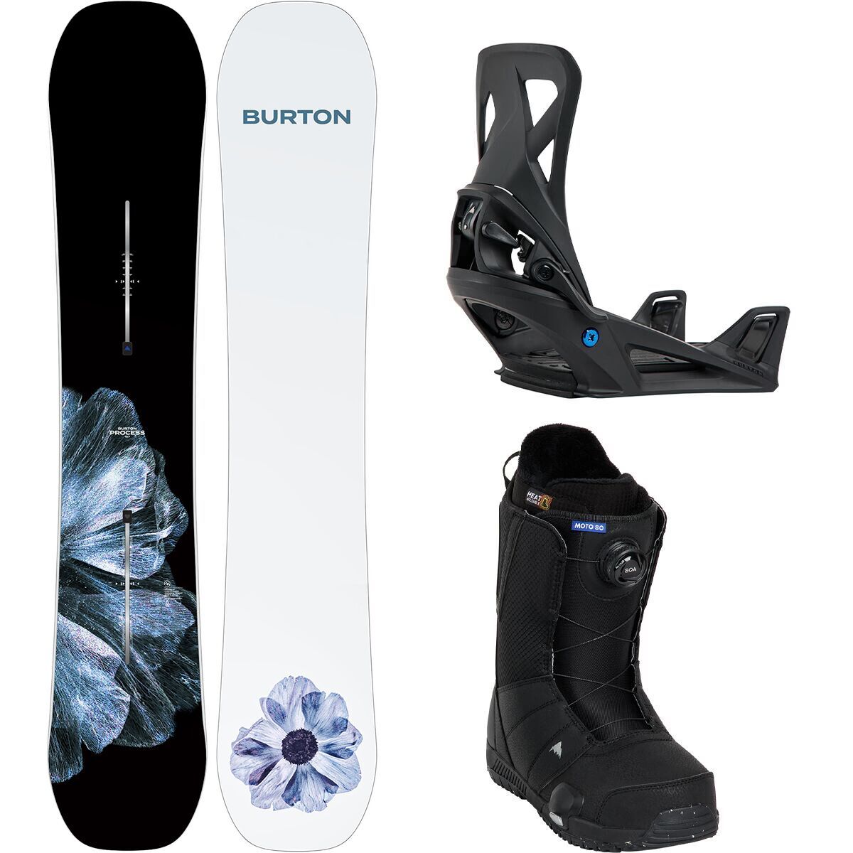 Image of Burton Process Snowboard + Step On Package - Men's One Color, 159cm, 11.0