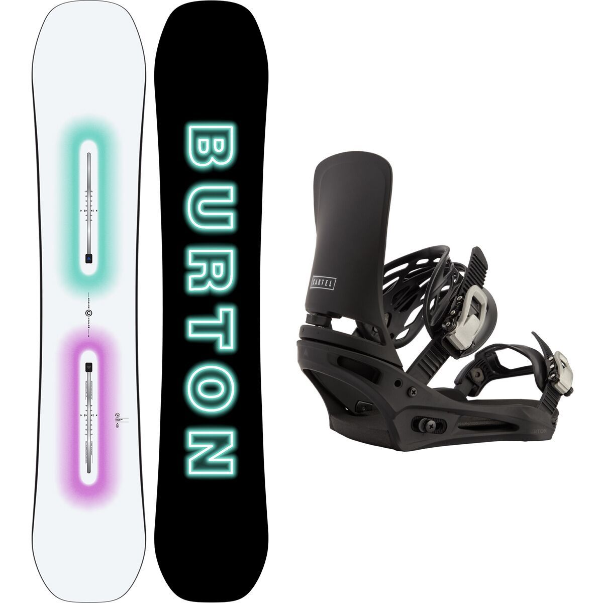 Image of Burton Custom Snowboard + Cartel Re:Flex Binding Glow/Black, 158cm, M