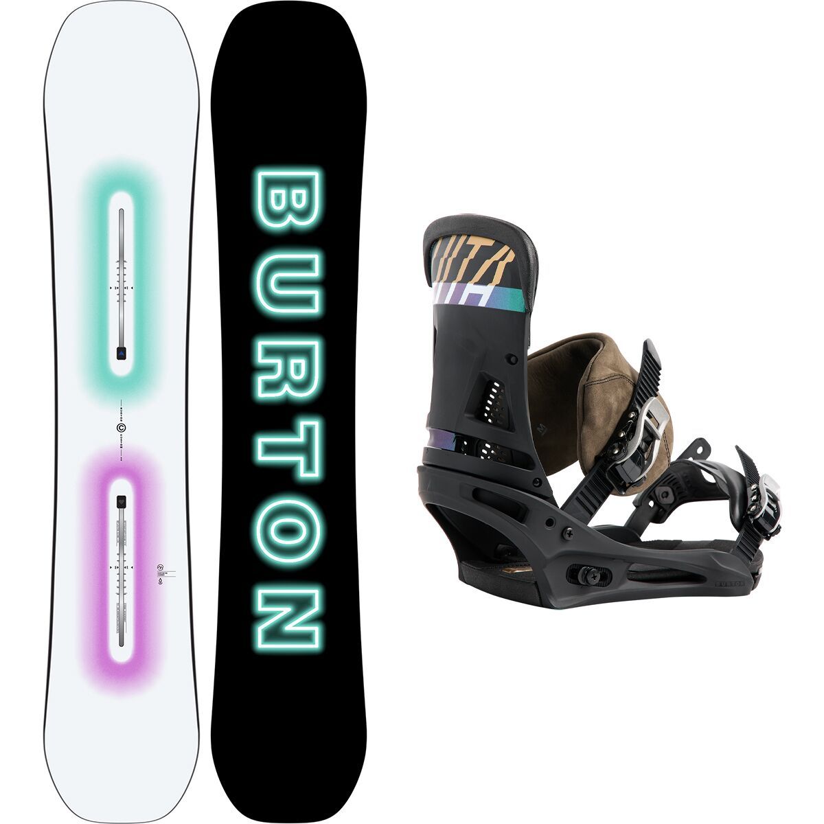 Image of Burton Custom Snowboard + Malavita Re:Flex Binding Glow/Black, 158cm, L