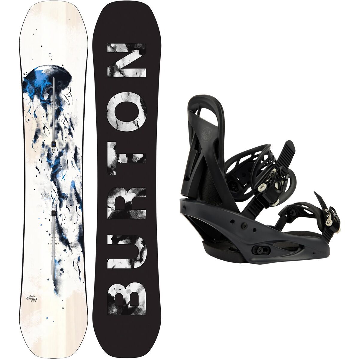 Image of Burton Feelgood Snowboard + Citizen Re:Flex Binding - Women's Jellyfish/Black, 142cm, L