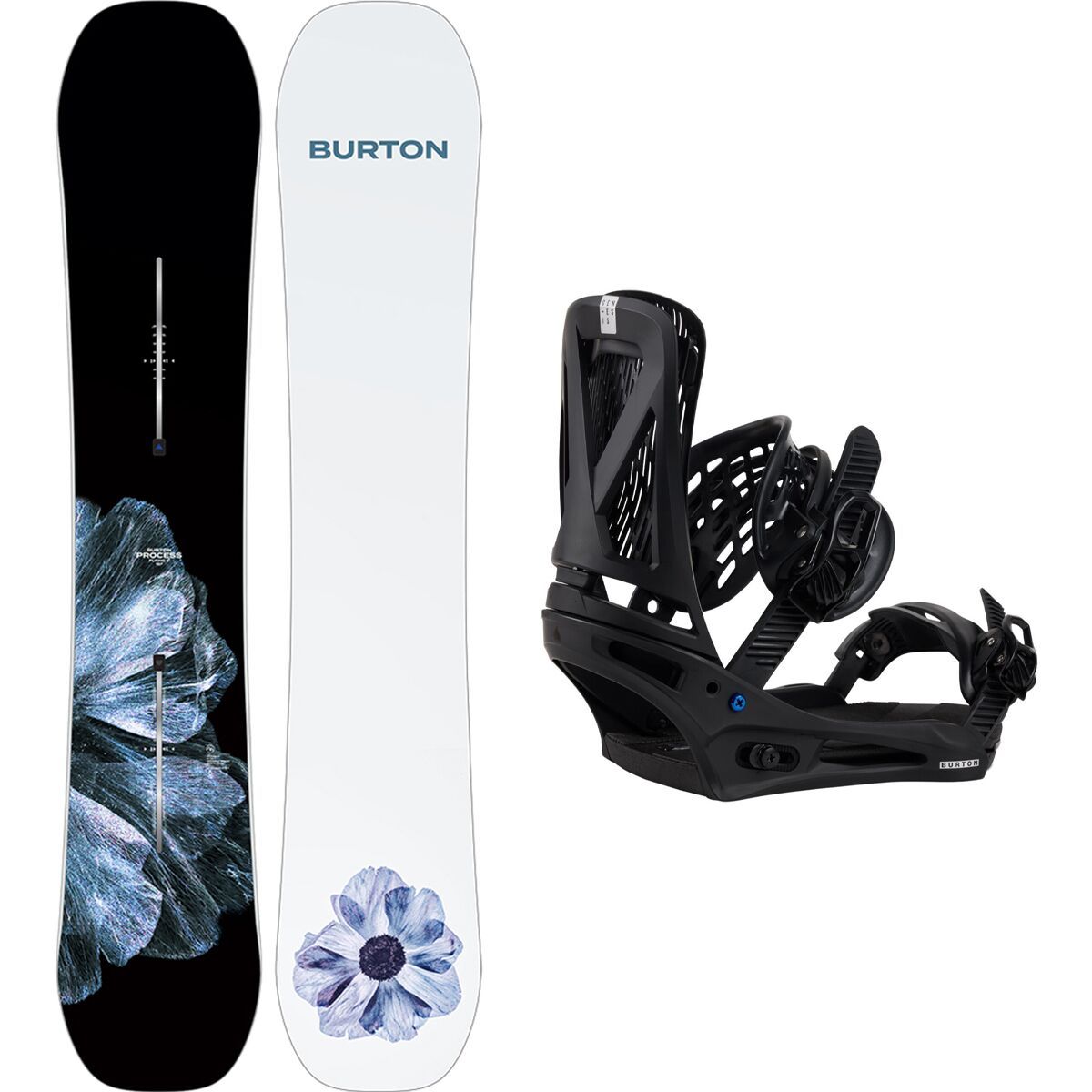 Image of Burton Process Flying V Snowboard + Genesis Re:Flex Binding One Color/Black, 152cm, S