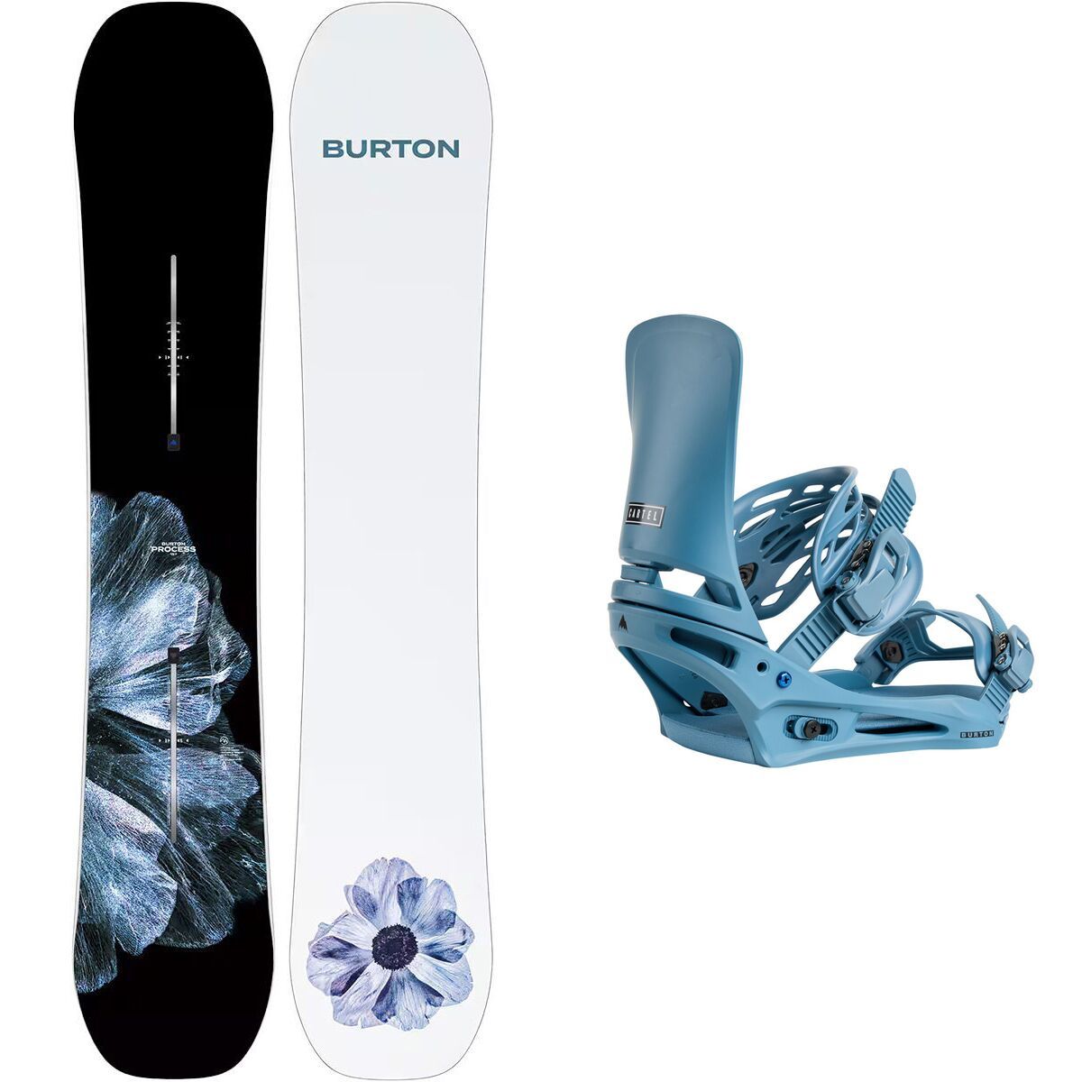 Image of Burton Process Snowboard + Cartel Re:Flex Binding One Color/Bluestone, 155cm, M