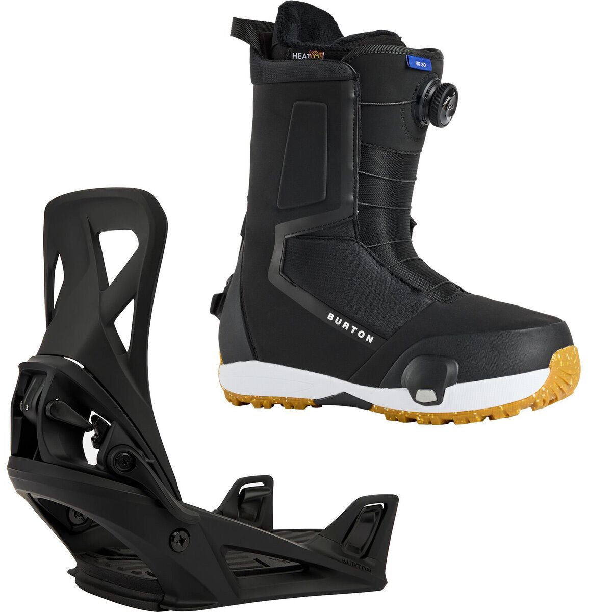 Image of Burton Highshot Step On Snowboard Boot + Step On Re:Flex Binding Black, Black, 8.5/M