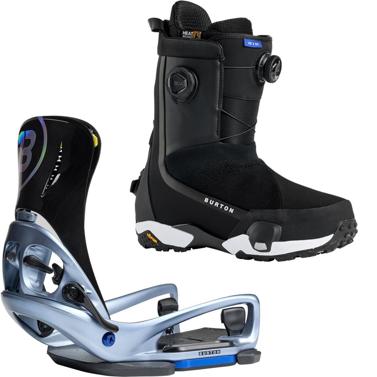 Image of Burton Highshot X Step On Boot + Step On Genesis EST Binding Black, Silver, 8.5/M