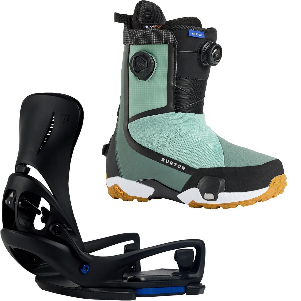 Image of Burton Highshot X Step On Boot + Step On Genesis EST Binding Sage Green, Black, 9.5/M