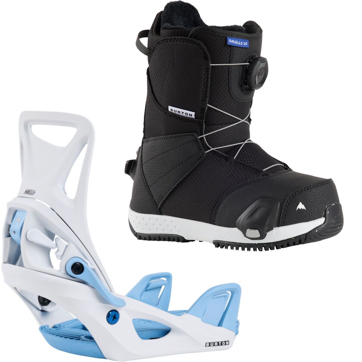 Image of Burton Smalls Step On Boot + Step On Re:Flex Binding - Kids' Black, Dusty Blue, 7.0/L
