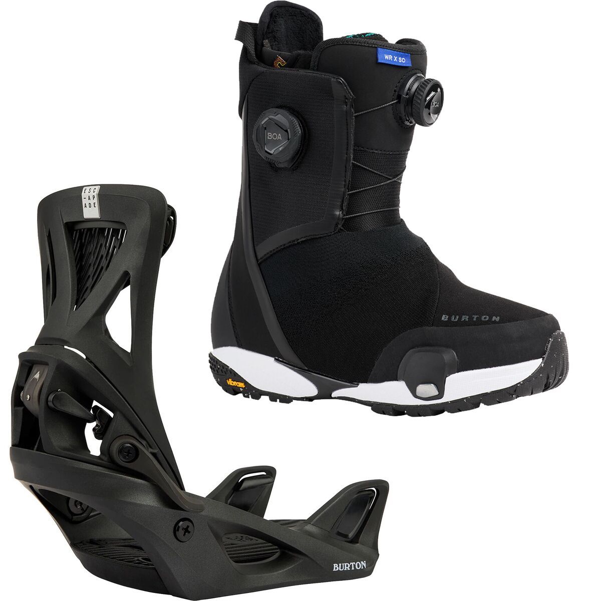 Image of Burton Waverange X Step On Boot + Step On Escapade Re:Flex Binding Black, Black, 6.5/M
